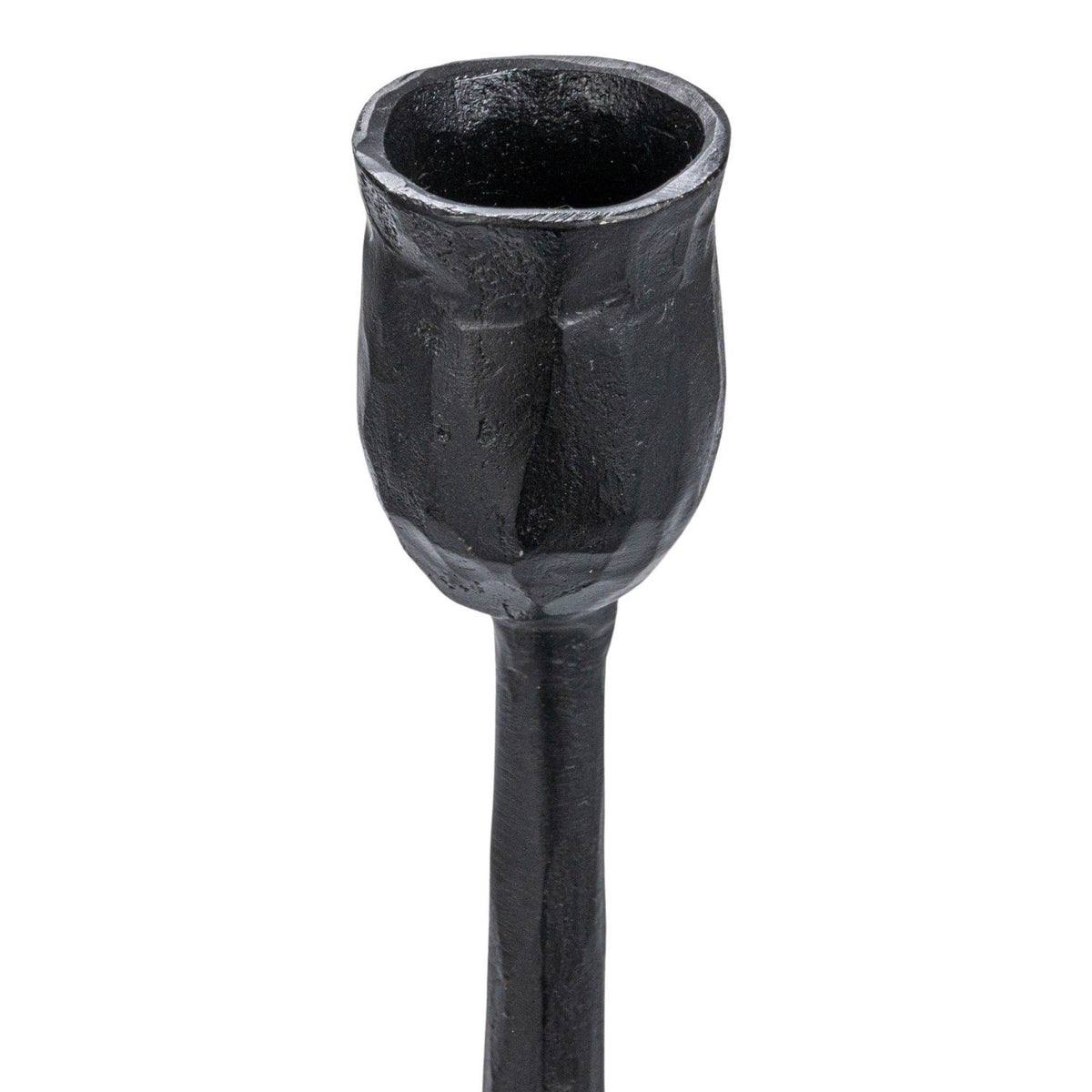 Hand-Forged Cast Iron Taper Holder, Black — alternate view 2