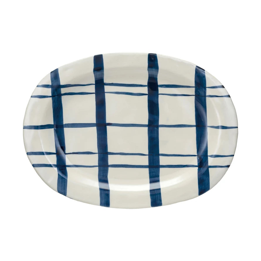 Hand-Painted Stoneware Platter — alternate view 2