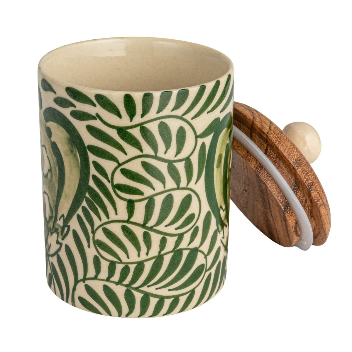 Hand-Painted Stoneware Canister — alternate view 3