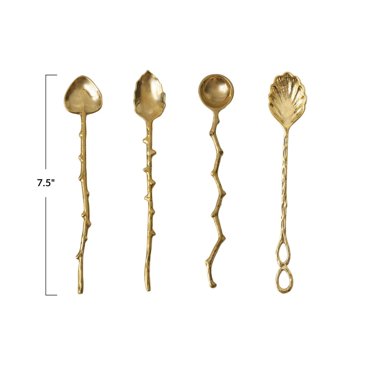 Brass Spoon w Handle, 4 Styles — alternate view 3