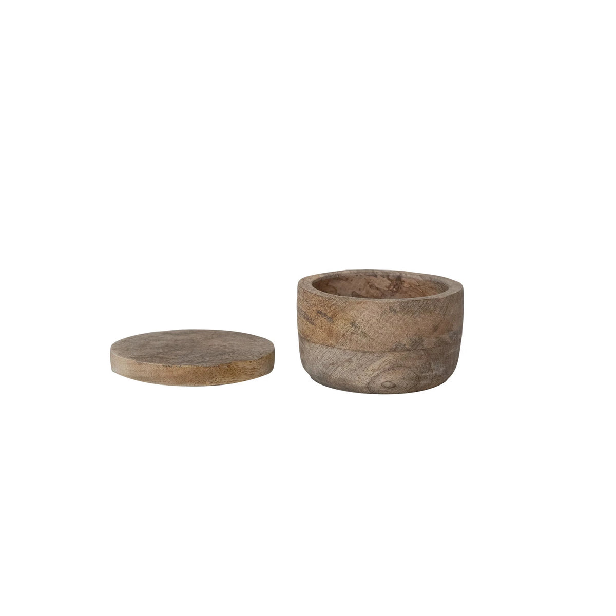 Mango Wood Salt Cellar With  Lid — alternate view 3