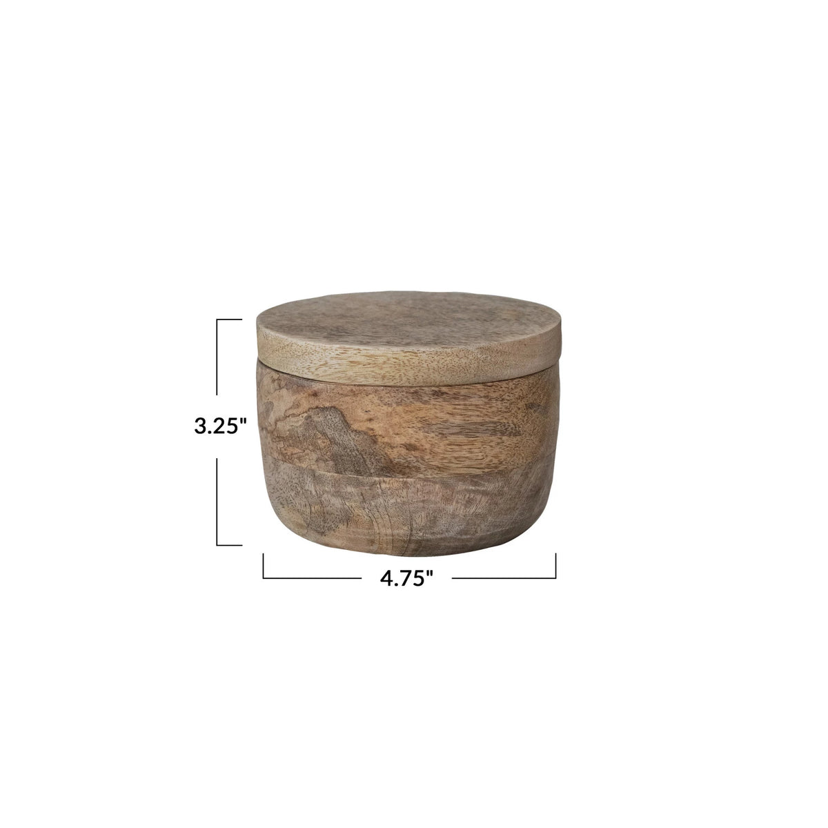Mango Wood Salt Cellar With  Lid — alternate view 4