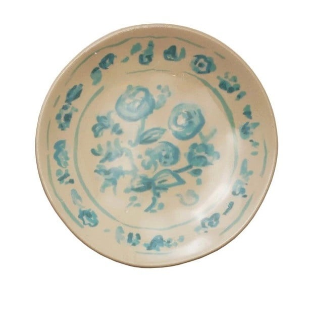 Stoneware Plate with Floral Image — alternate view 7
