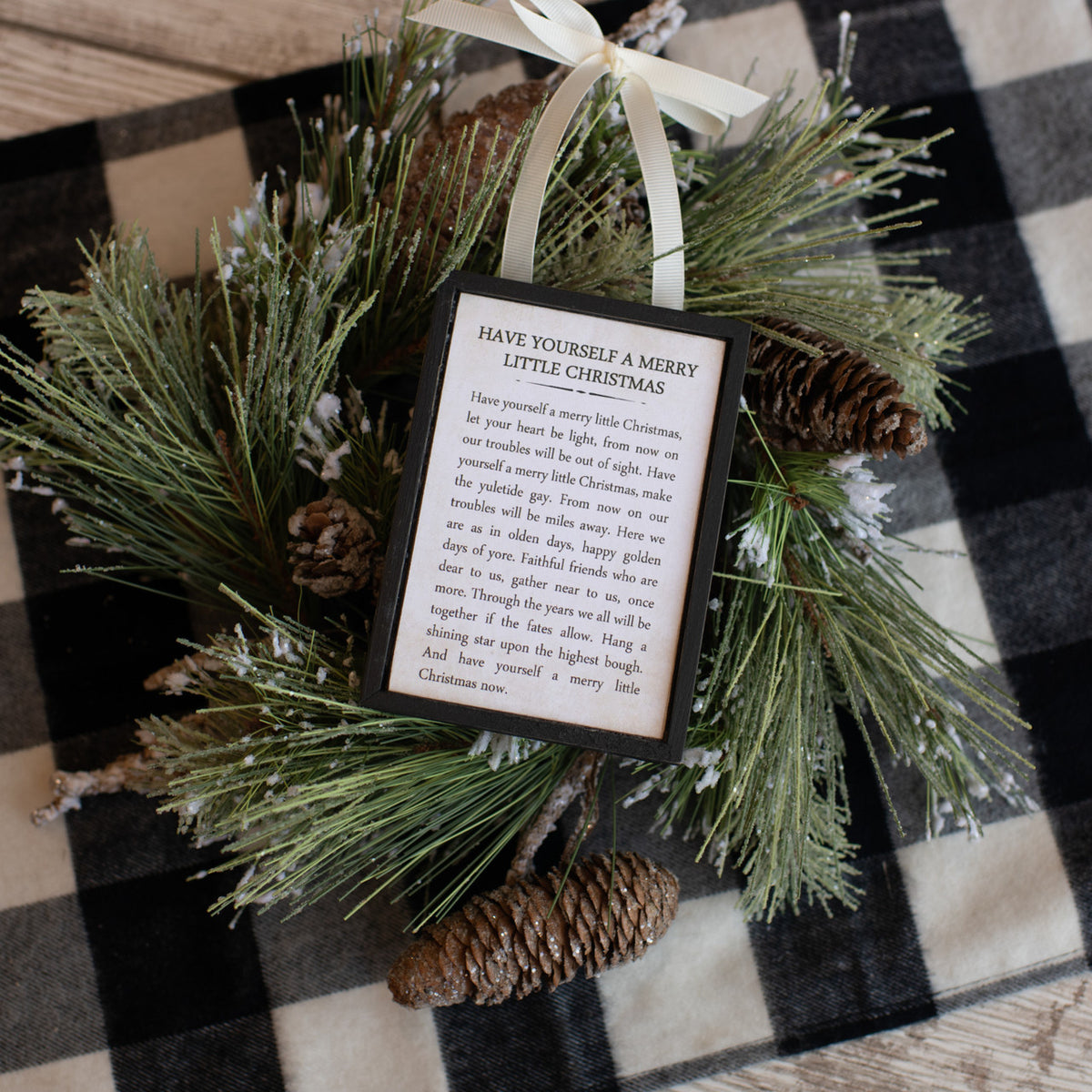 Merry Little Christmas Sign Ornament — alternate view 2