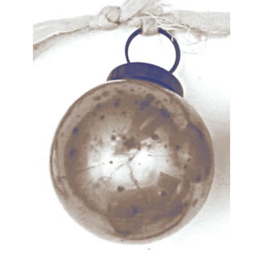 Embossed Mercury Glass Ornaments - Cream — alternate view 3