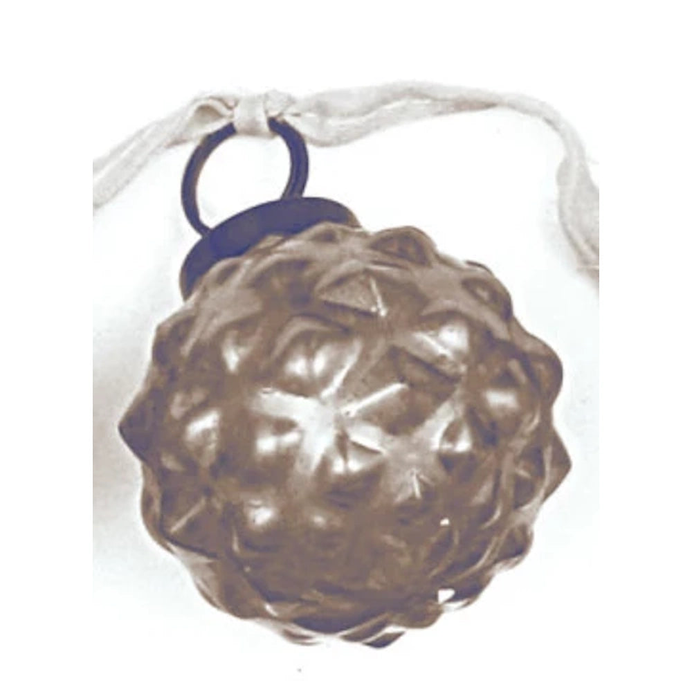 Embossed Mercury Glass Ornaments - Cream — alternate view 7