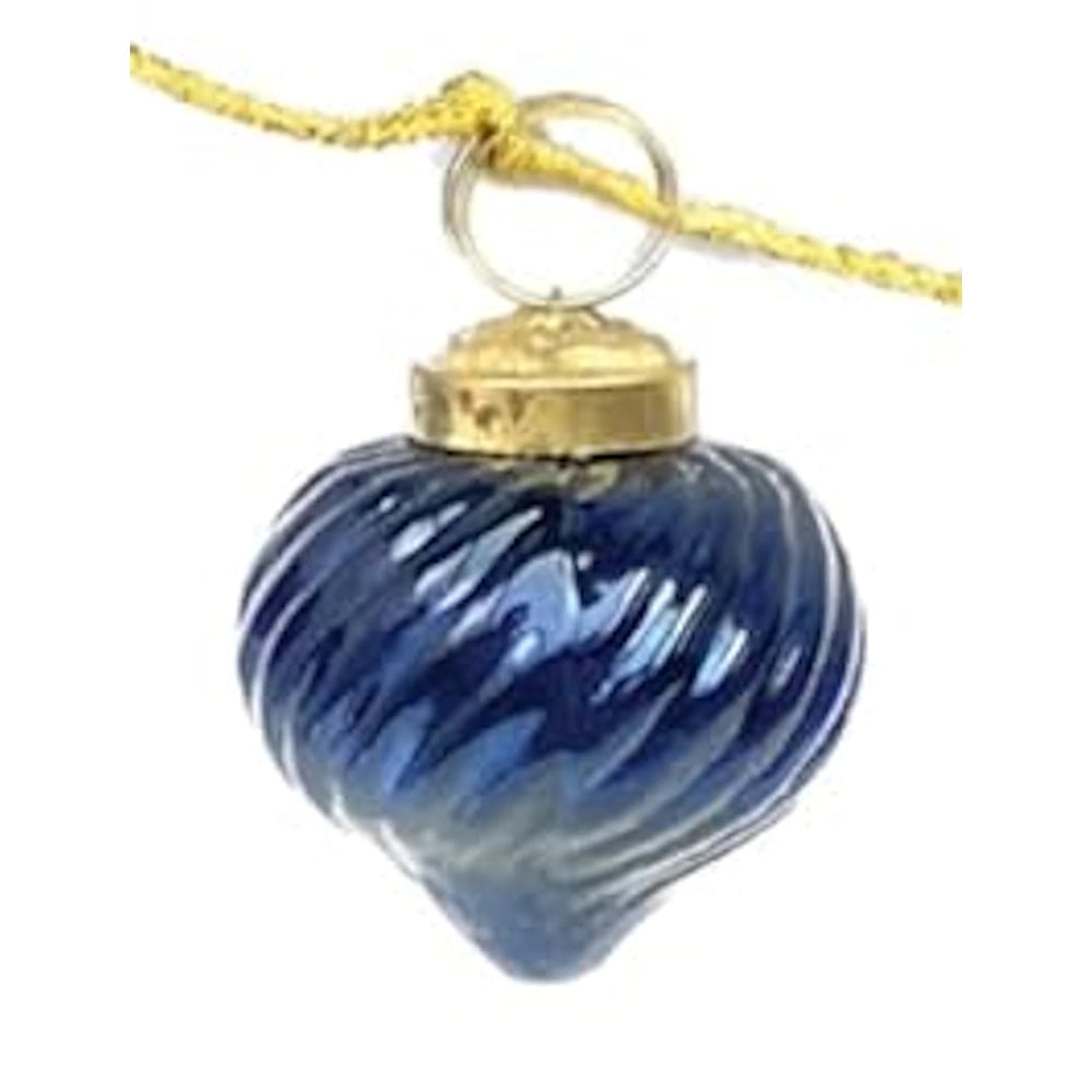 Embossed Mercury Glass Ornaments - Blue — alternate view 5