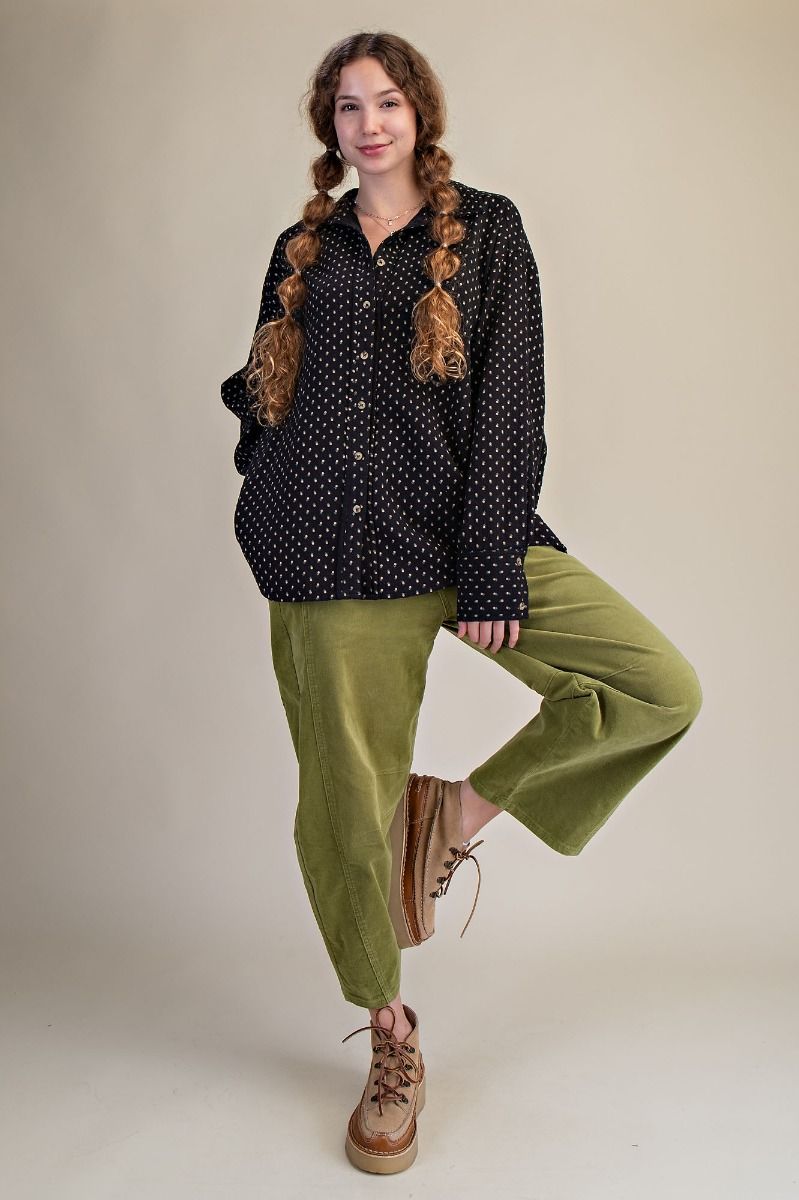 Floral Printed Washed Gauze Shirt — alternate view 2