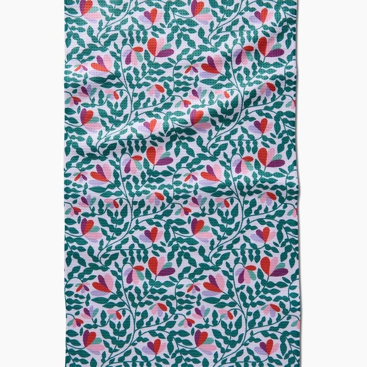Spring Wavy Leaves Tea Towel — alternate view 2