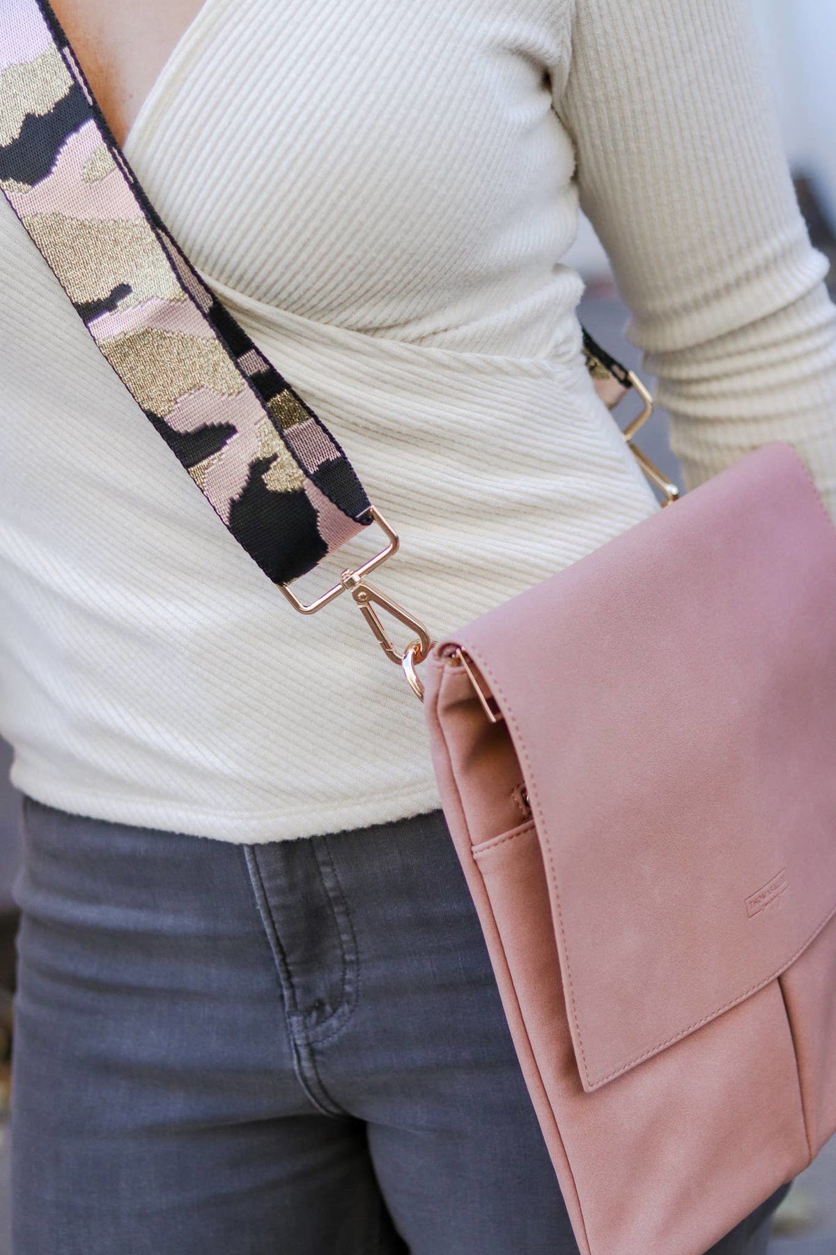 Pink Suede Handbag — alternate view 2