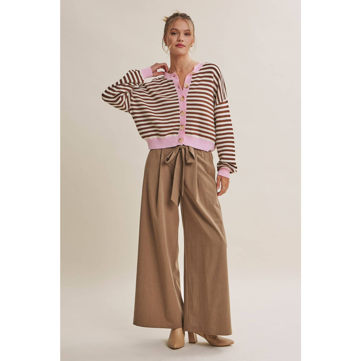 Striped Cotton Cardigan — alternate view 12