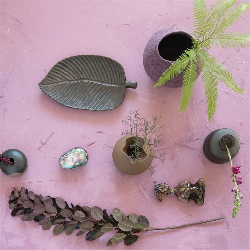 Decorative Hand-Carved Mango Wood Leaf Tray — alternate view 9