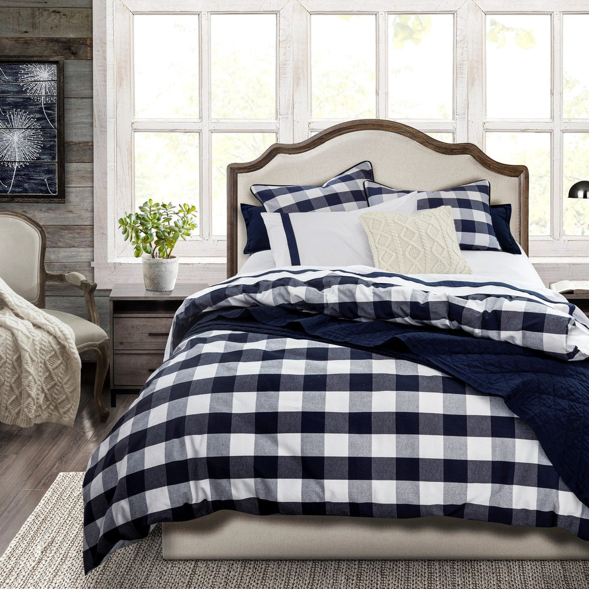 Camille Duvet Set, Super Queen Navy — alternate view 2