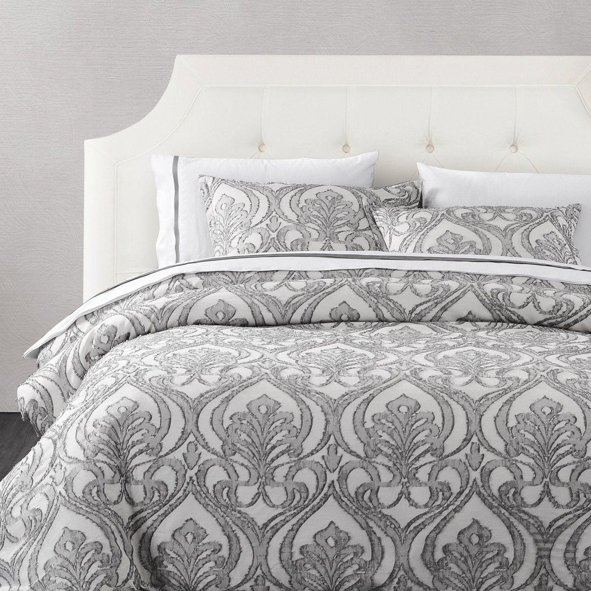 3pc Nicole Damask Duvet Set- Queen — alternate view 3