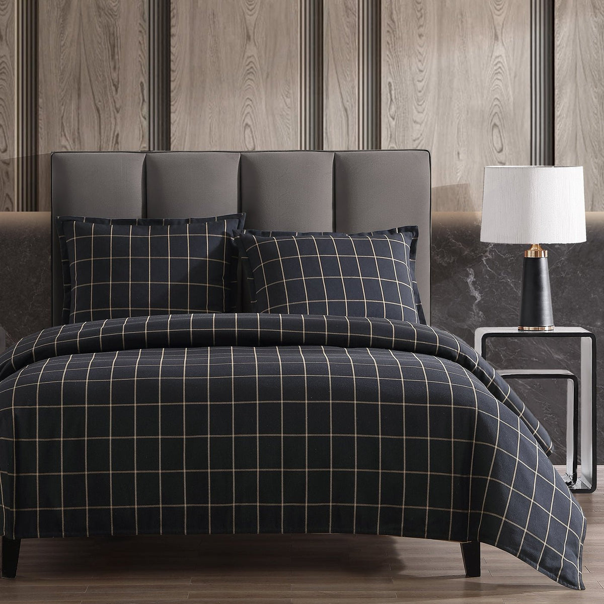 Windowpane Plaid Bedding Set — alternate view 2