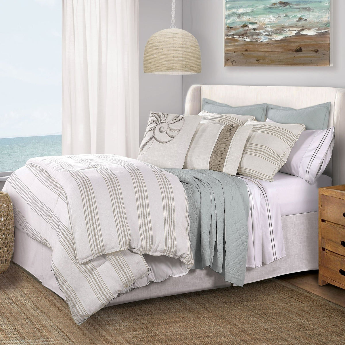 Prescott Duvet Set- Taupe- Superqueen — alternate view 3