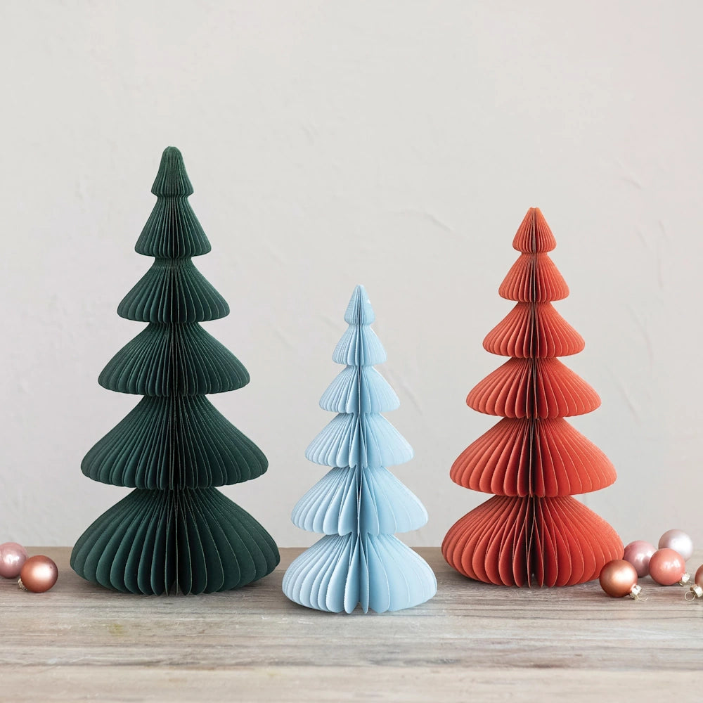 Forest Green Paper Folding Honeycomb Tree