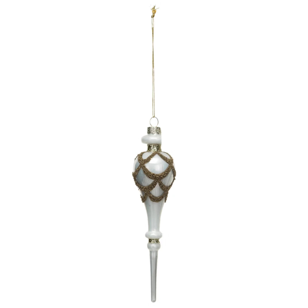 Glass Finial Ornament with Beads — alternate view 3