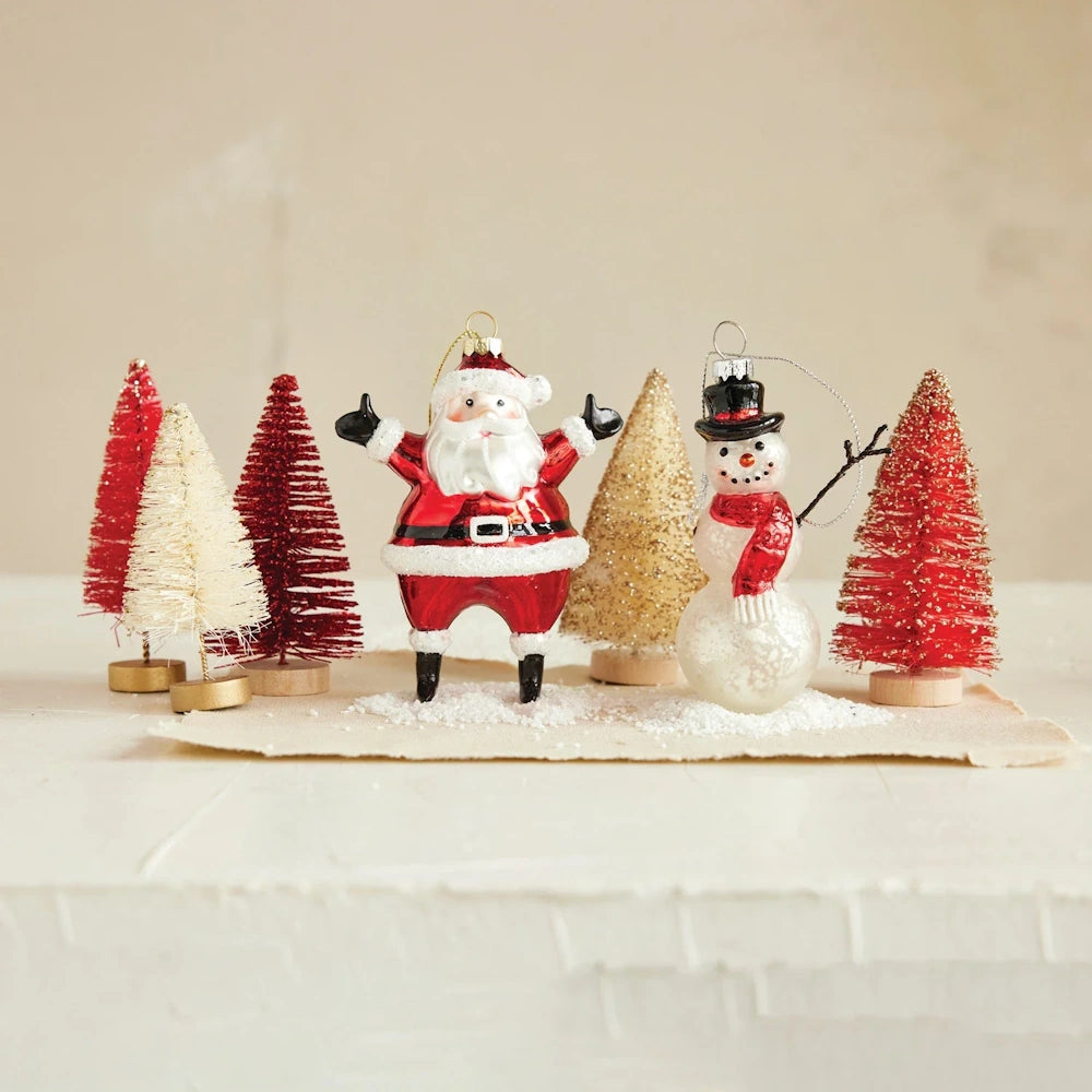 Glass Snowman Ornament