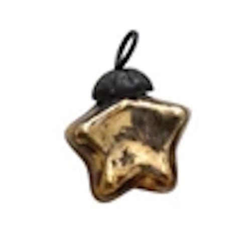 Glass Star Ornament - Gold