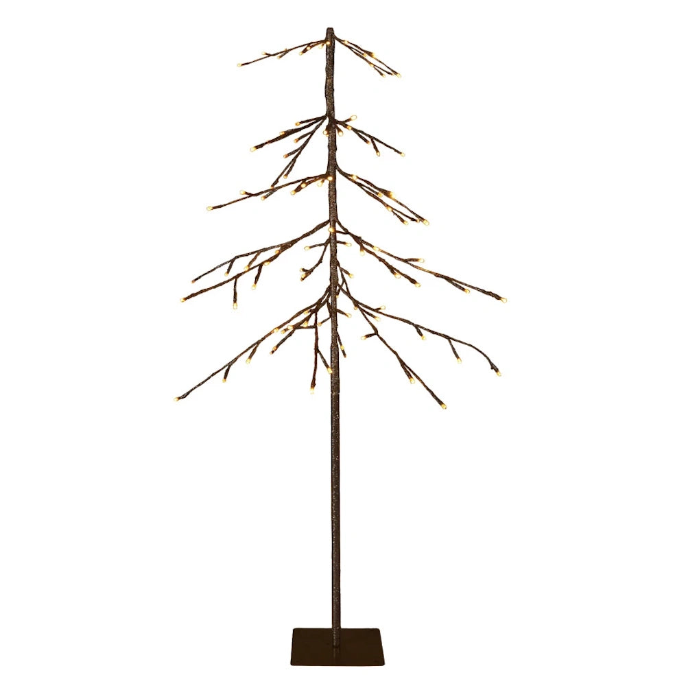 Glitter Plastic Tree with LED Lights — alternate view 2