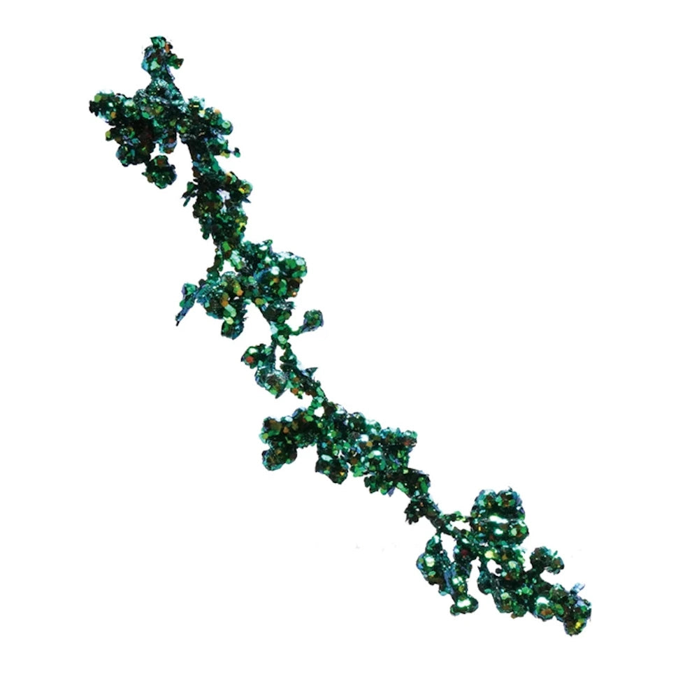 Green Iridescent Finish Foam & Glitter Ball Garland — alternate view 6