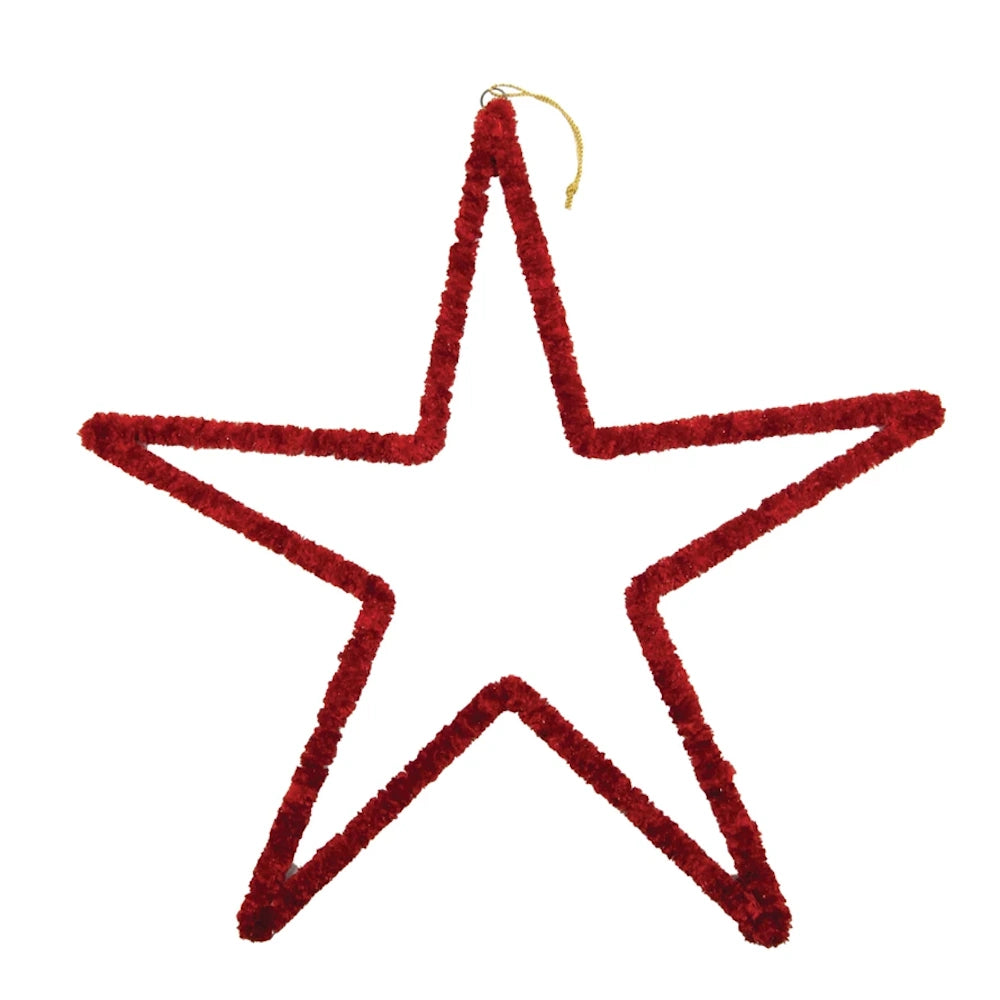 Handmade Yarn Wrapped Metal Hanging Star — alternate view 2