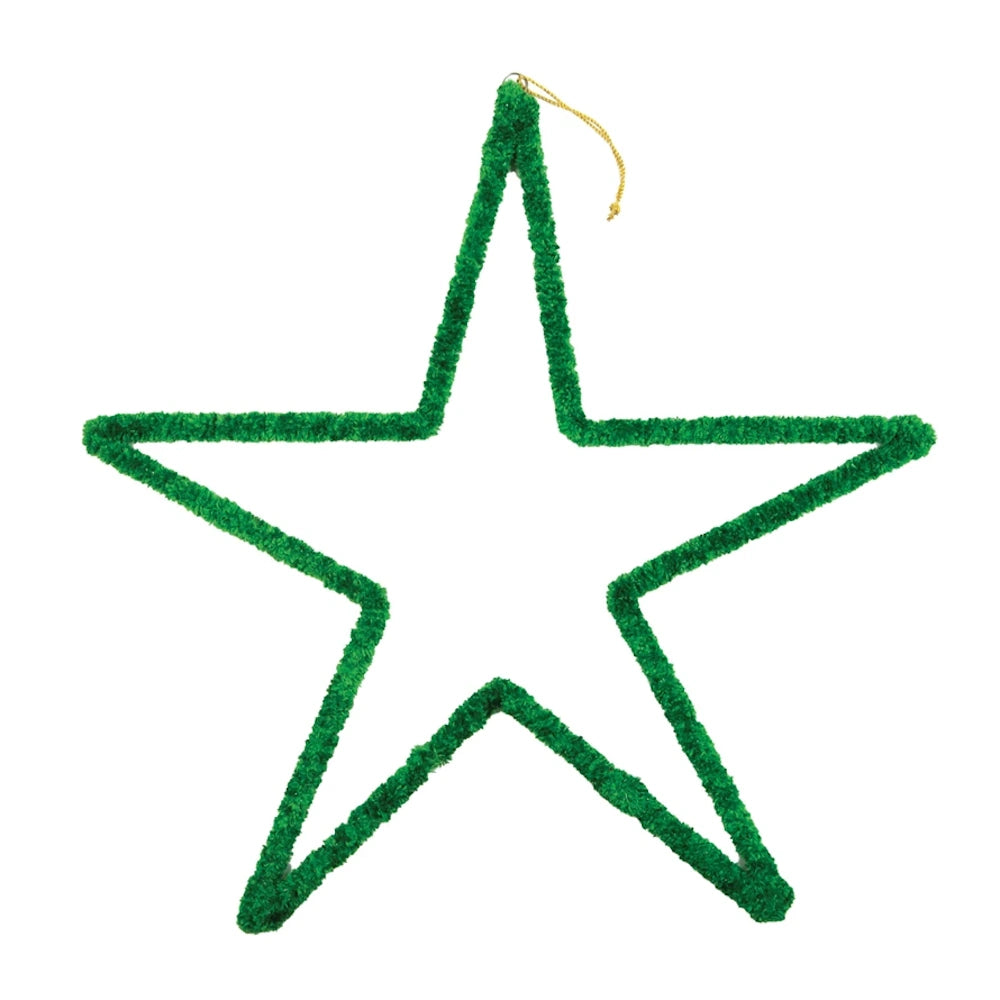 Handmade Yarn Wrapped Metal Hanging Star