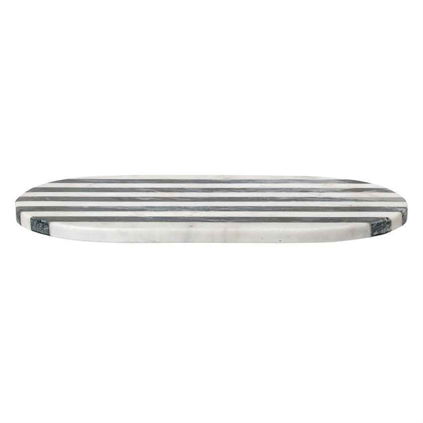 Marble Tray/Cutting Board w/ Black & White Stripe — alternate view 2