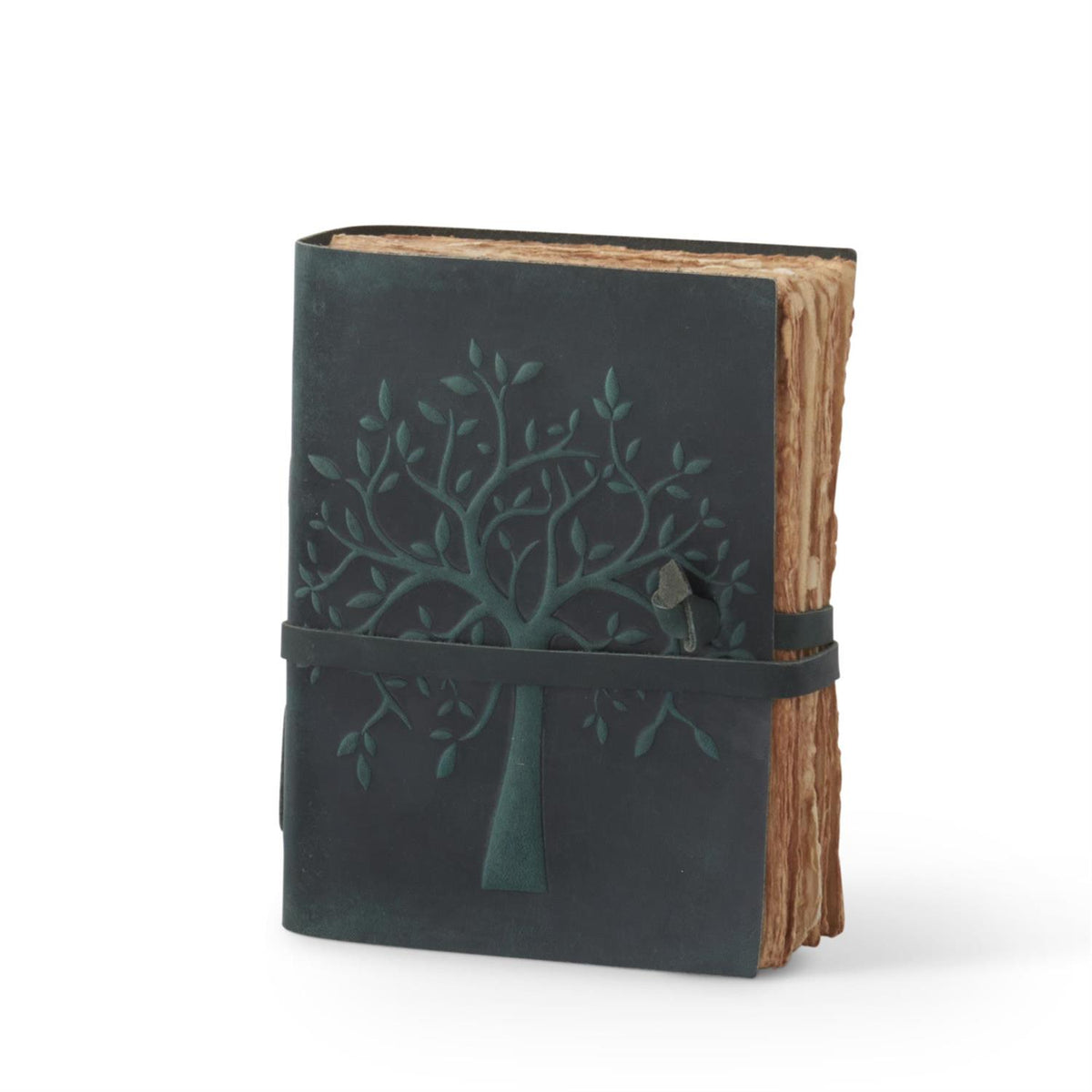 Leather Tree Embossed Handcrafted Deckle Edge — alternate view 4