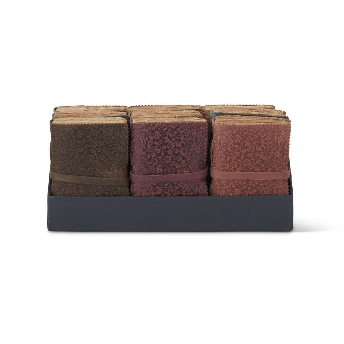 Leather Floral Embossed Handcrafted Deckle Edge Journal — alternate view 2