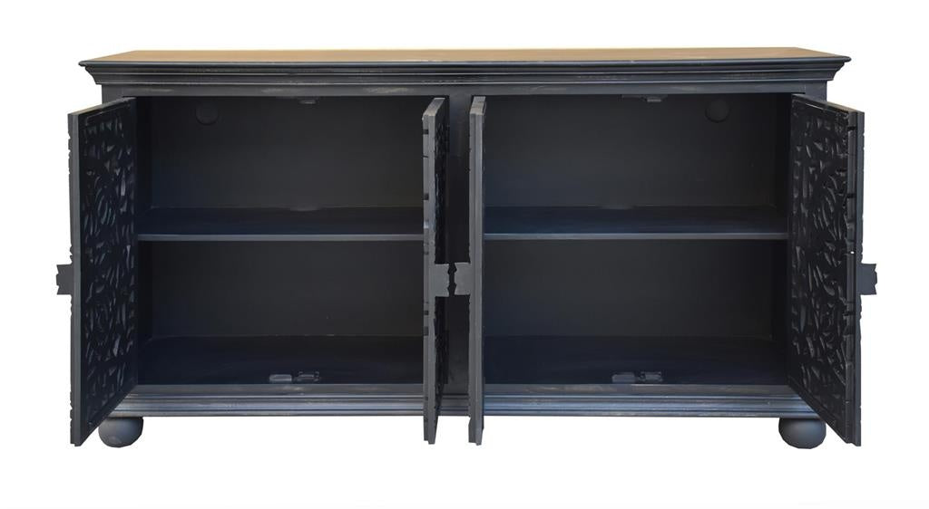 Bree Black Distressed Credenza — alternate view 2