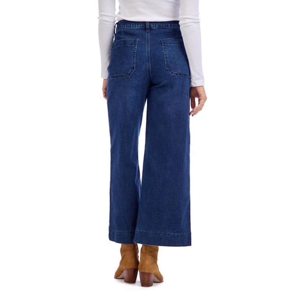 Jake Wide Leg Pants - Blue — alternate view 2