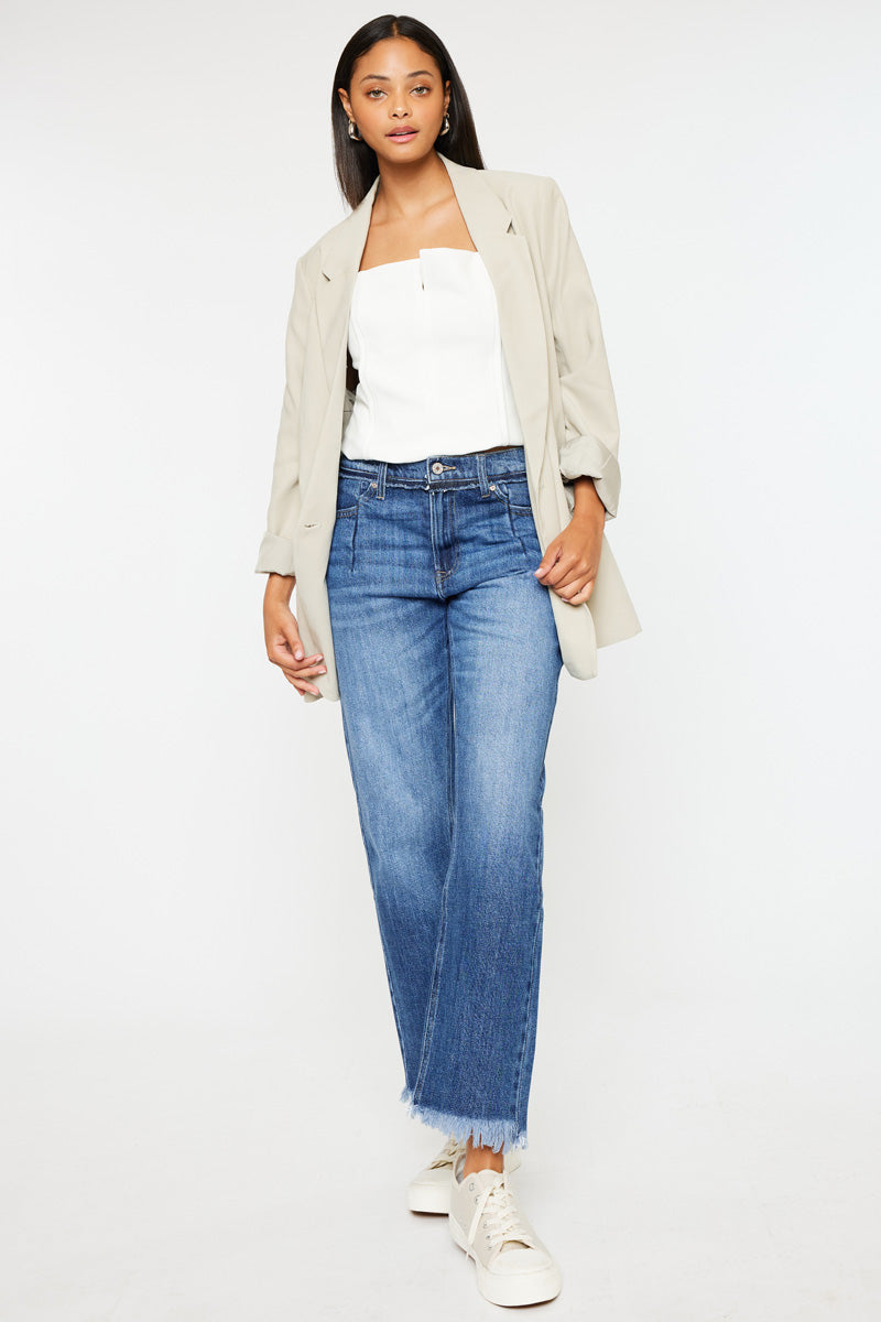 Angelina High Rise Slim Straight Leg Jeans — alternate view 5