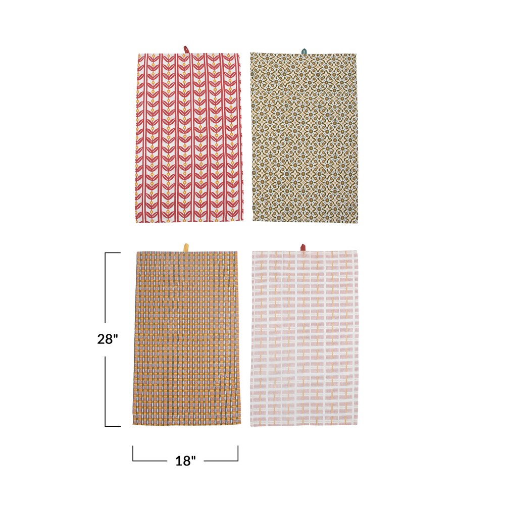 Cotton Printed Tea Towel, Multi Color — alternate view 3