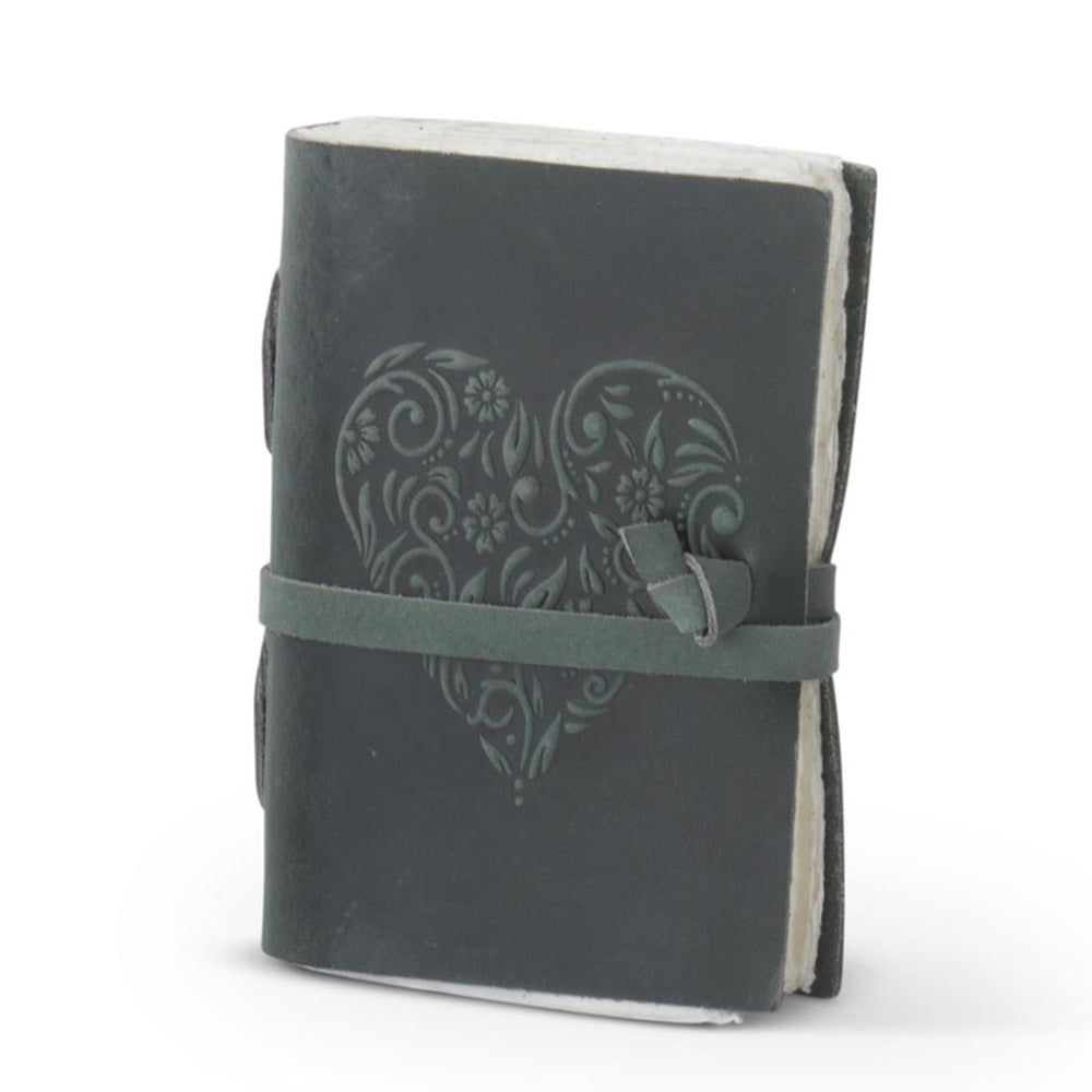 Leather Heart Embossed Handcrafted Deckle Edge — alternate view 9