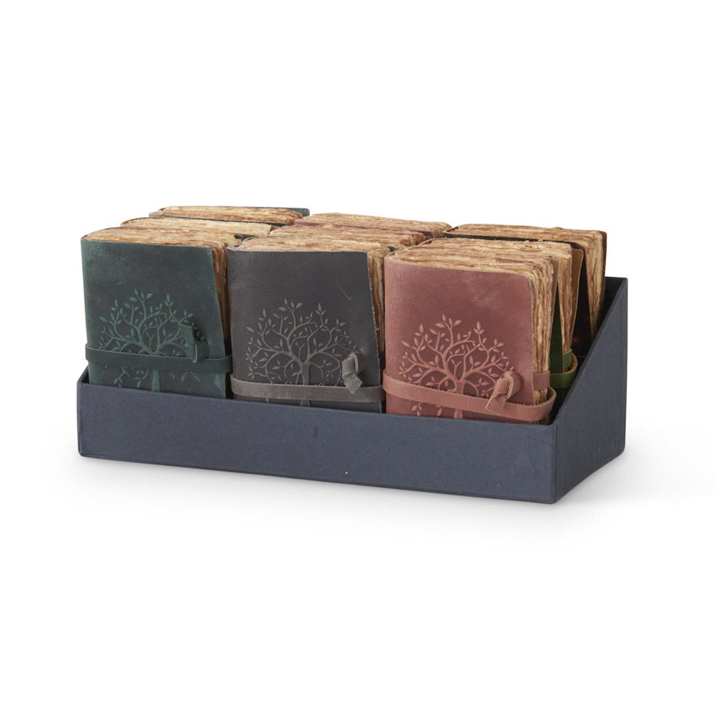Leather Tree Embossed Handcrafted Deckle Edge