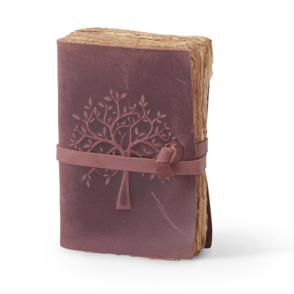 Leather Tree Embossed Handcrafted Deckle Edge — alternate view 4