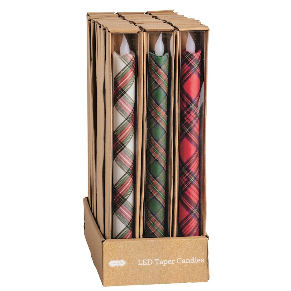 LED Tartan Taper Candles — alternate view 6