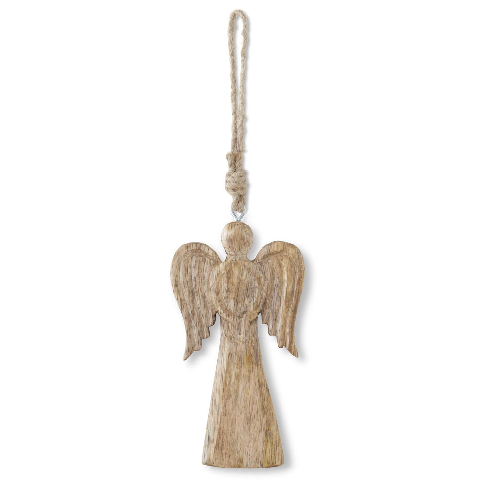 Mango Wood Holiday Ornaments with Jute Hangers — alternate view 4