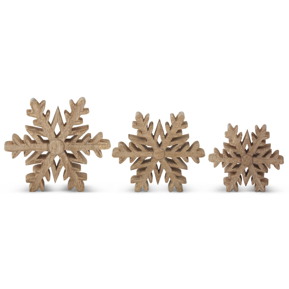 Mango Wood Snowflake Cutouts — alternate view 2