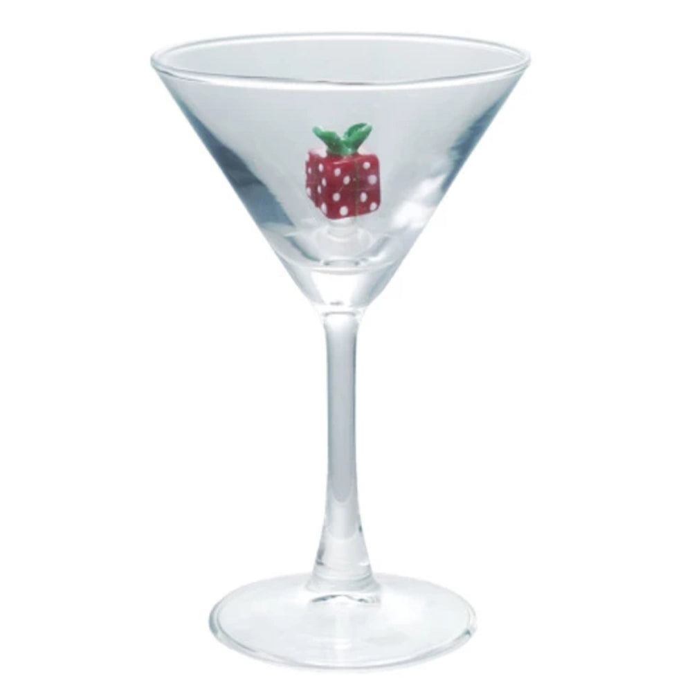 Martini Glass with Holiday Figure Inside — alternate view 3