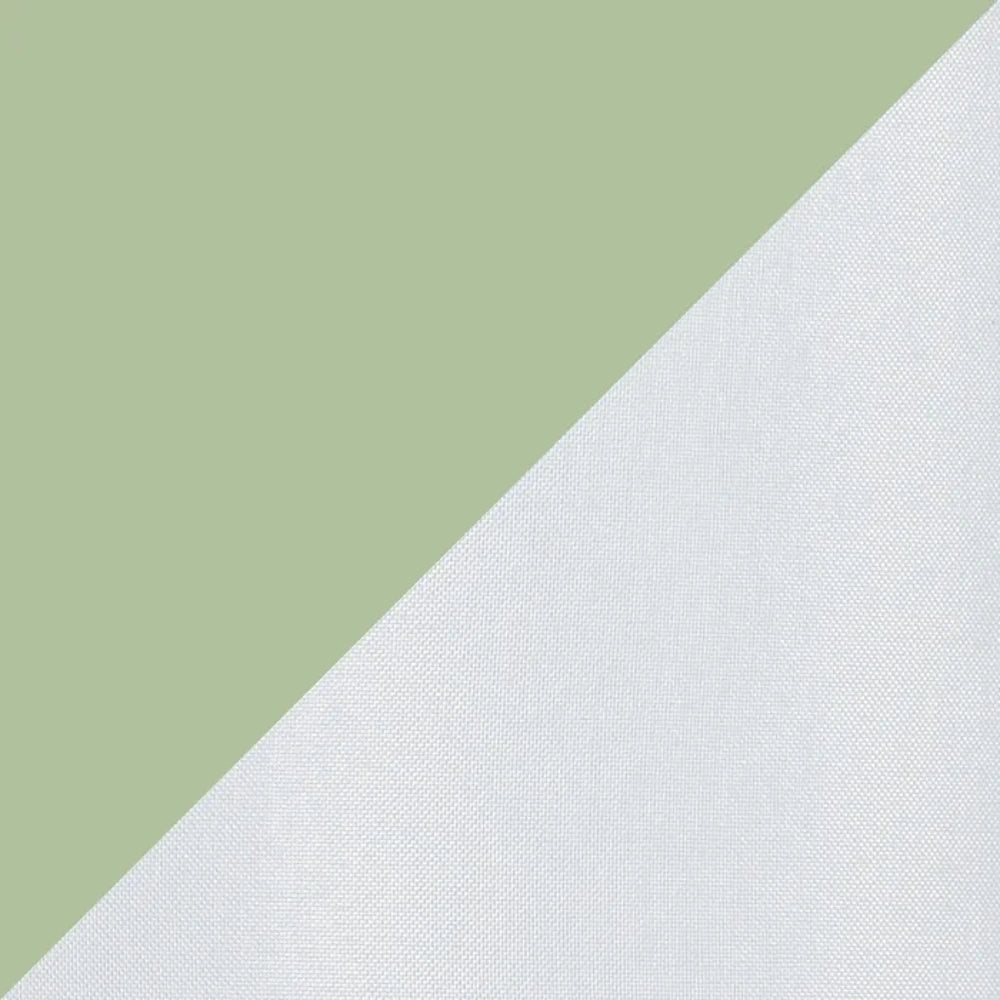 Close-up of mint green ceramic and white linen fabric textures for the Matilda accent lamp by Tamara Day.