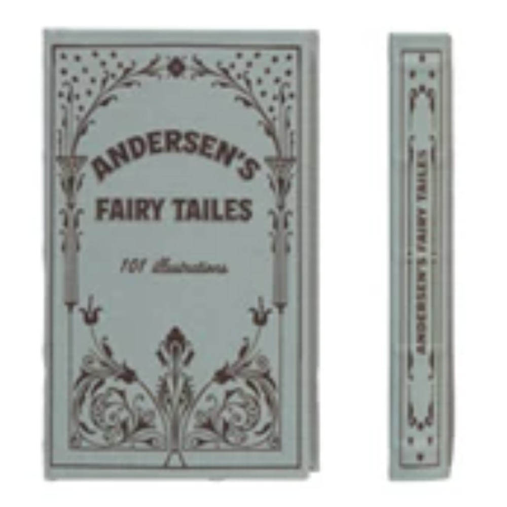 Andersen's Fairy Tales vintage book cover and spine with floral illustrations and 101 illustrations text.