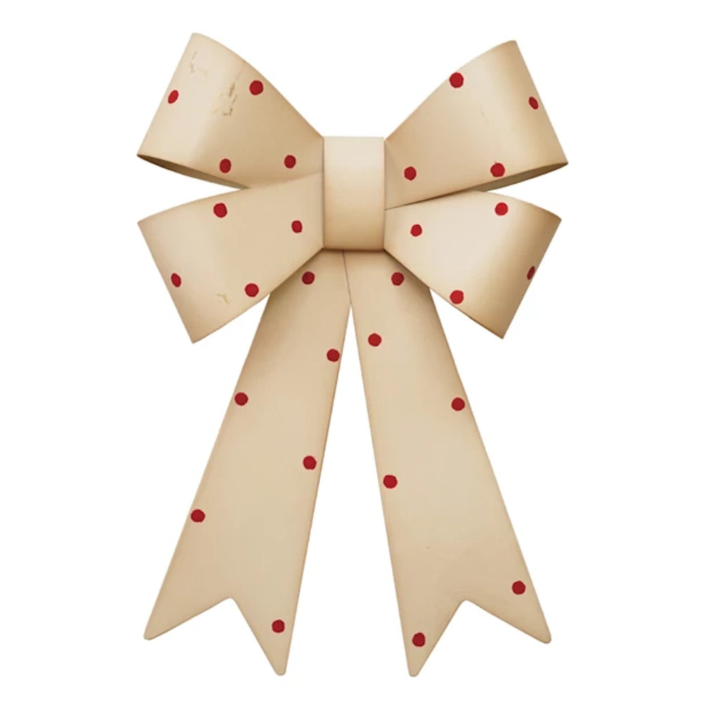 Metal Bow Wall Decor with Polka Dots — alternate view 2