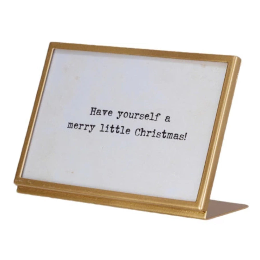 Metal & Glass Frame with Easel & Christmas Saying — alternate view 4