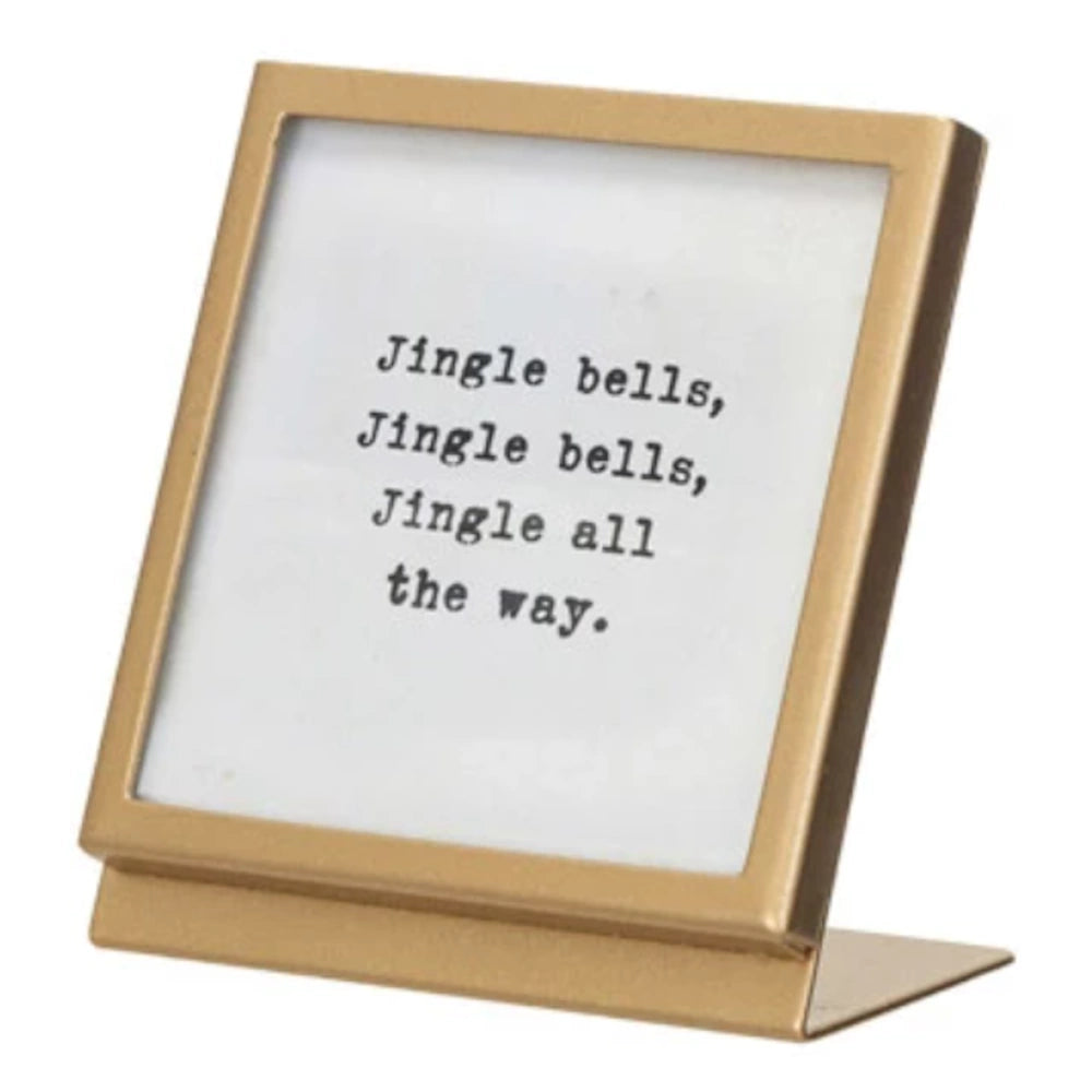 Metal & Glass Frame with Easel & Christmas Saying — alternate view 5