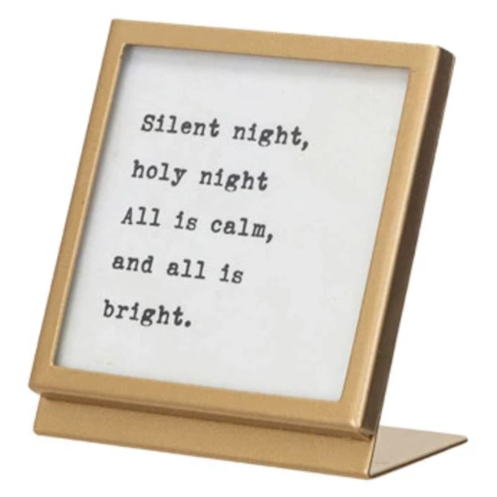Metal & Glass Frame with Easel & Christmas Saying — alternate view 6