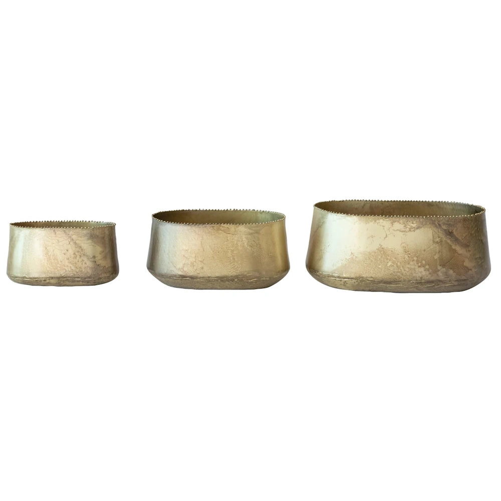 Metal Planters with Beaded Edge — alternate view 2