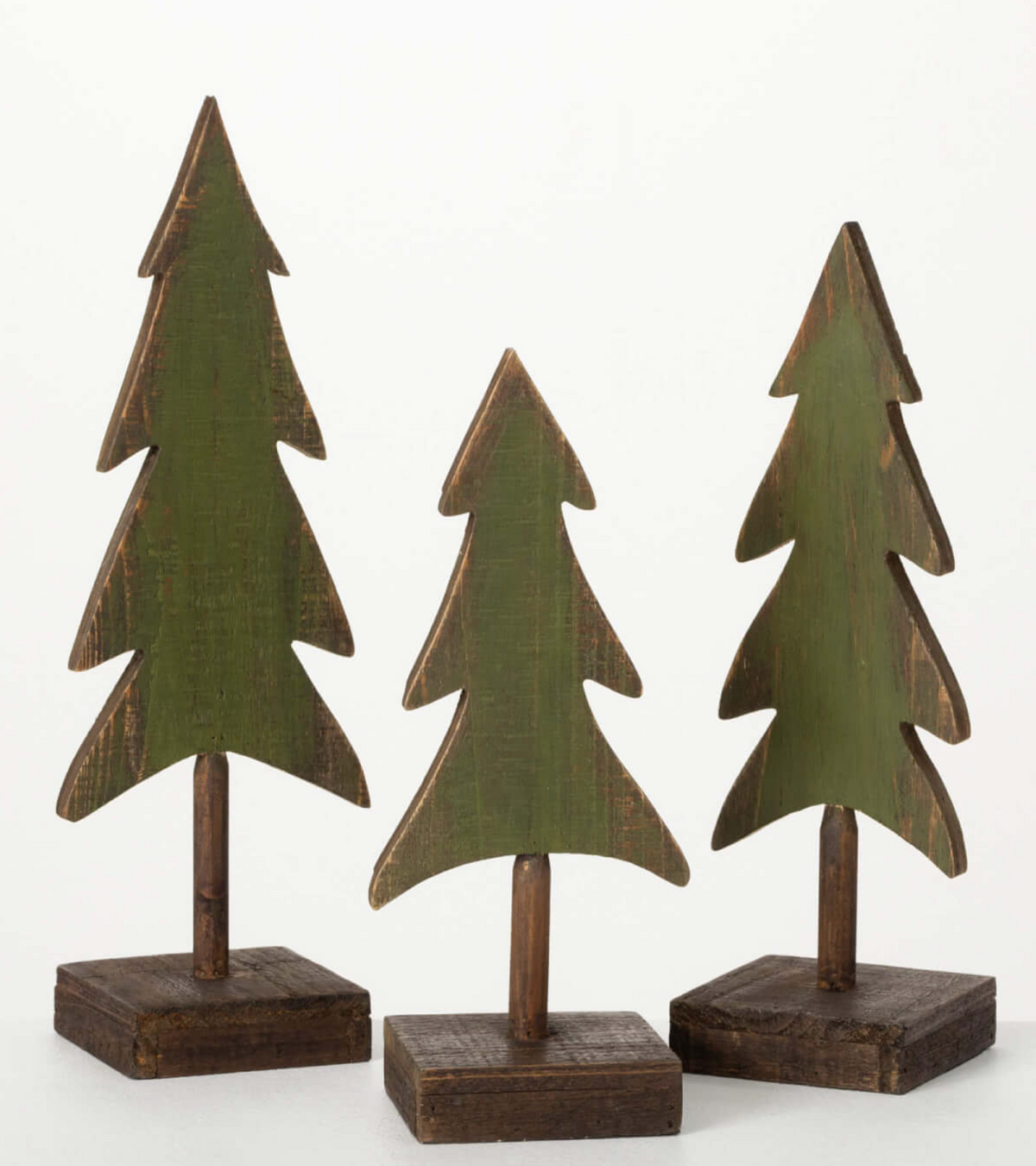 Wood Tabletop Evergreen Tree- Large